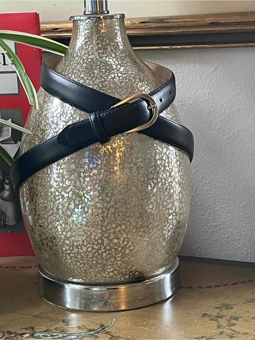 Black Leather Women's Belt
